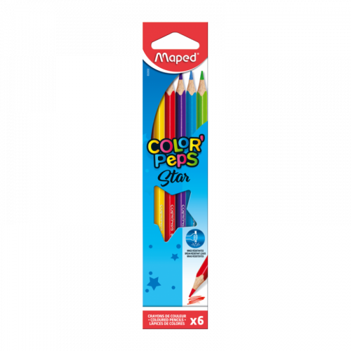CRAYONS DE 6 COULEURS  MAPED