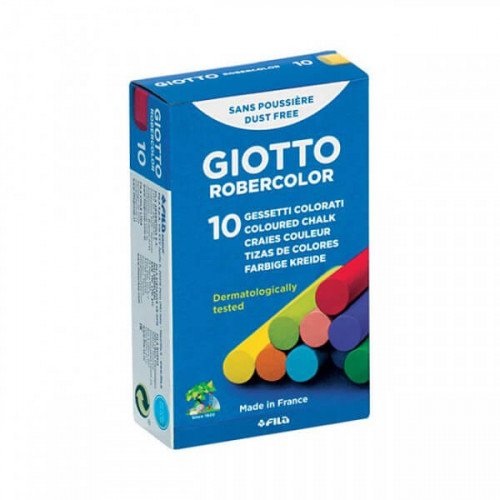 BOITE DE 10 CRAIES COULEUR GIOTTO SANS POUSSIERE