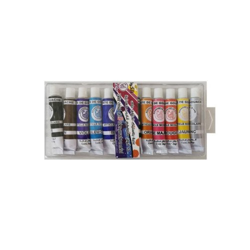 Gouache de 12 le coq boite cristal