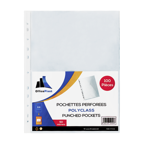 Paquet de 100 Pochettes  Perforées 50Mic