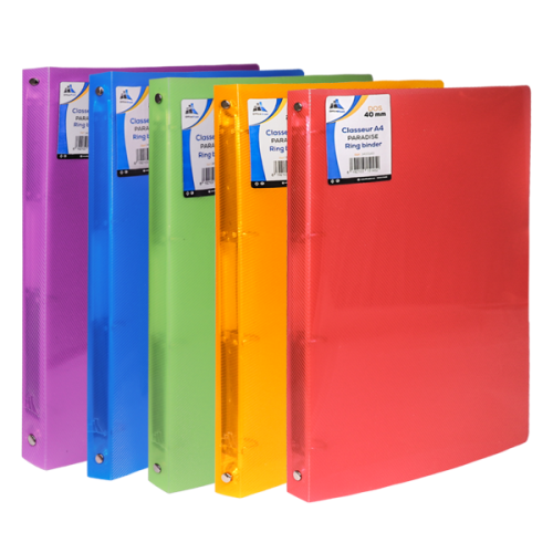 Classeur en PP à 4 anneaux  Paradise Dos 40mm