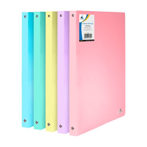 Classeur en PP à 4 anneaux  Pastel Dos 20mm
