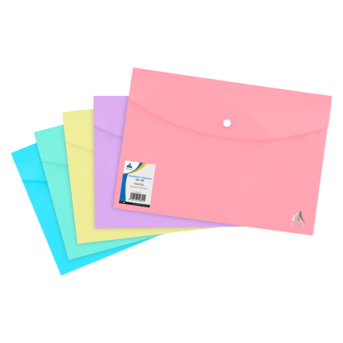 Pochette à bouton pression  en PP 24x32cm