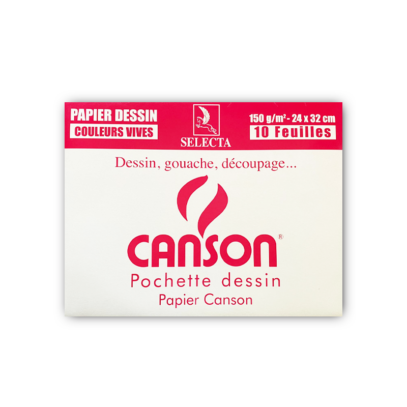 Pochette papier canson blanc
