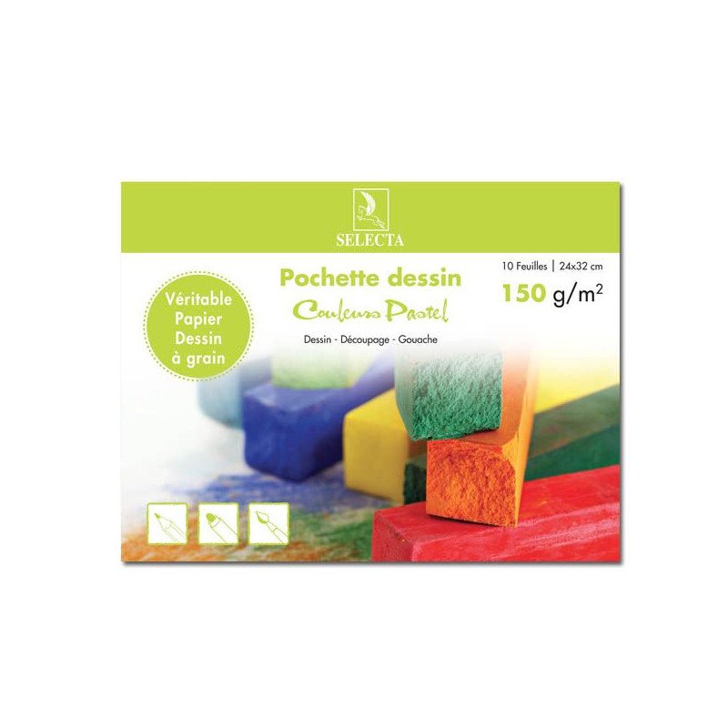 Pochette papier canson couleurs pastels