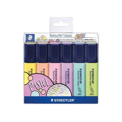 Pochette 6 surligneurs STAEDTLER® couleurs pastels