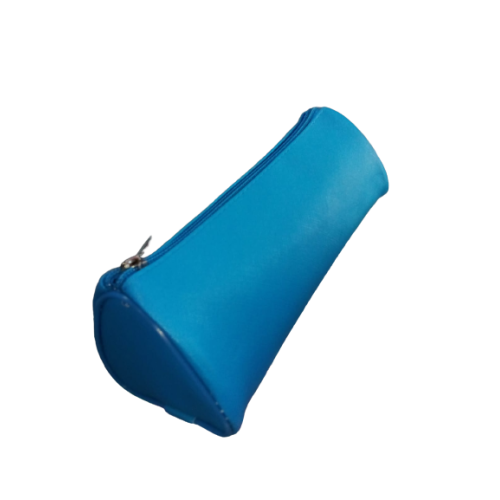 Trousse rond couleurs fluo bleu