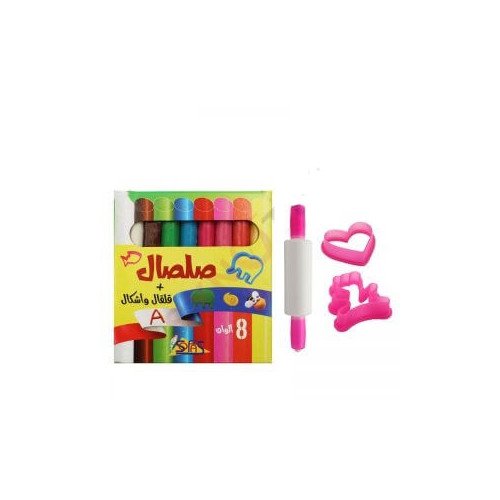 PATE A MODELER MAJED AVEC FORME 8 COULEURS