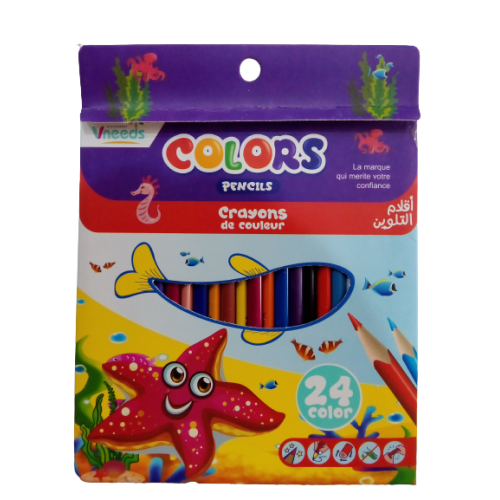 Crayon de Couleurs  24 Vneeds