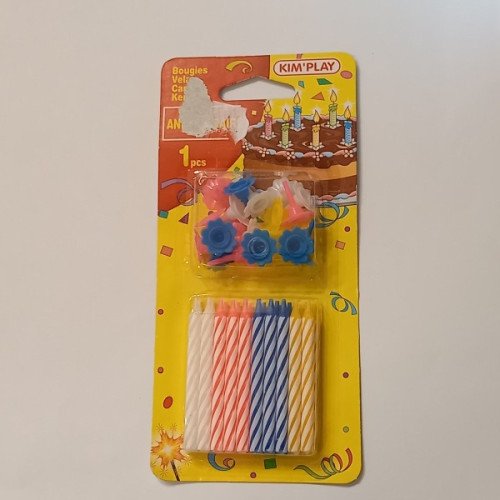 Pack de 24 bougies de l'anniversaire