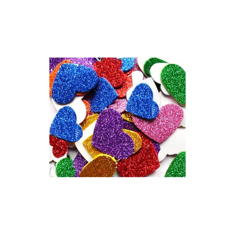STICKERS EN FORME DE COUER GLITTER