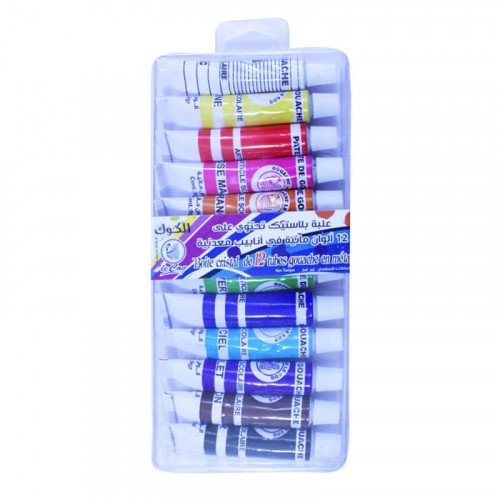 GOUACHE DE 12 TUBES LE COQ
